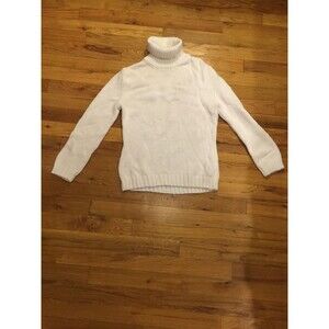 ANN TAYLOR LOFT WHITE CREW NECK SWEATER WOMEN SMALL